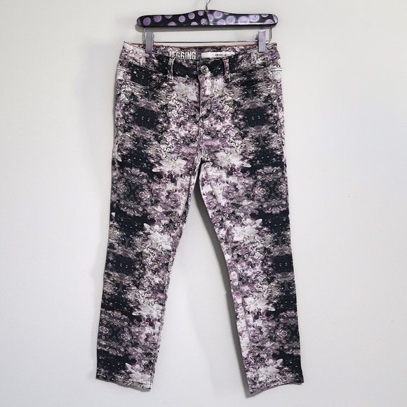 DKNY Crystal Print Multi Colored Jeggings 6 - Picture 1 of 10